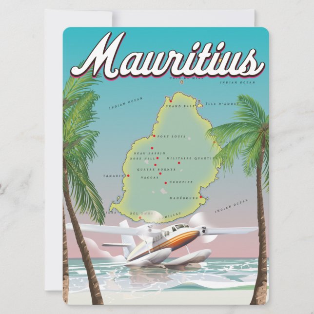 Poster de viajes mauriciano (Anverso)