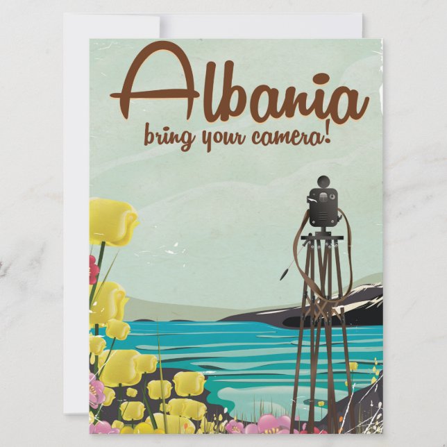 Poster de viajes paisajistas de Albania. (Anverso)