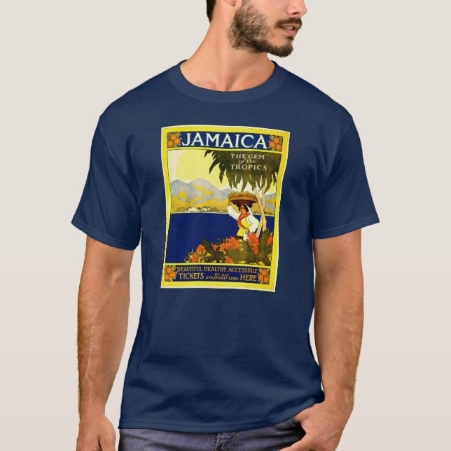 Poster de Viajes Vintage: Camiseta de Jamaica (Anverso)