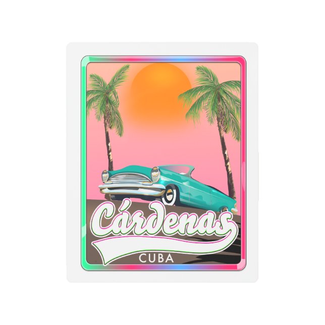 Poster de viajes vintage de Cárdenas Cuba (Anverso)