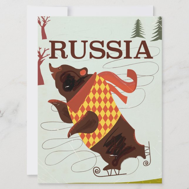 Poster de viajes vintage de Rusia (Anverso)