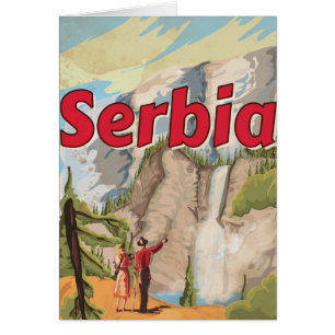 Poster de viajes vintage de Serbia