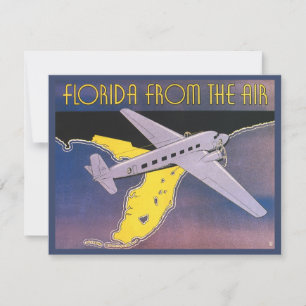 Poster de Viajes Vintage, Florida desde avión