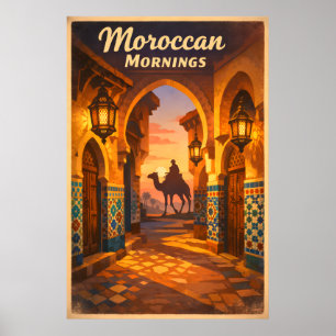 Póster de Viajes Vintage Marruecos - Mañanas Marro