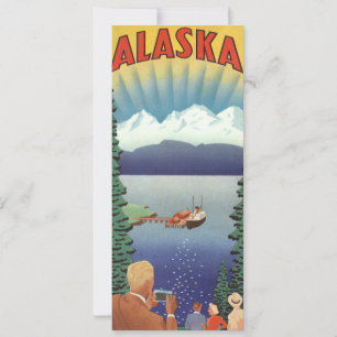 Poster de Viajes Vintage, Paisaje Escénico Alaska