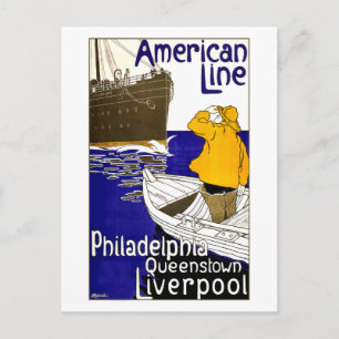 Poster De Viajes Vintage Para La Postales De Línea