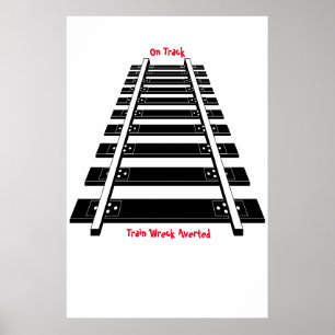 Póster de vías de tren