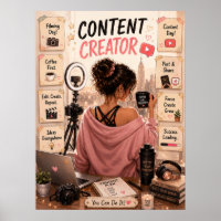 Póster de vida de creador de contenido | Arte para