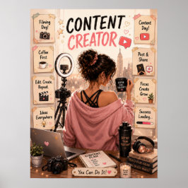 Póster de vida de creador de contenido | Arte para