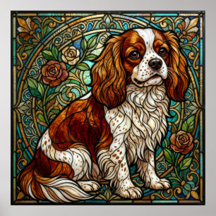 Póster de Vidrio Emplomado del Cavalier King Charl