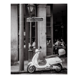 Poster de Vintage Scooter Perfect | París Francia