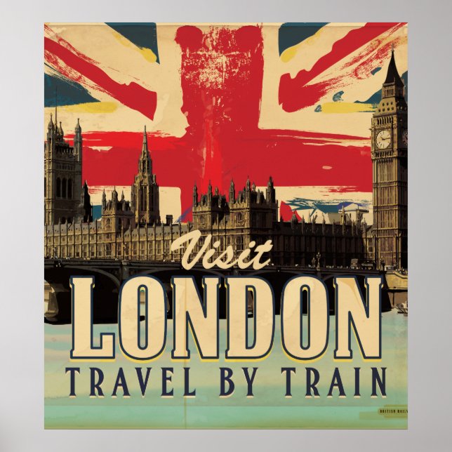 Póster de visita vintage Londres (Frente)