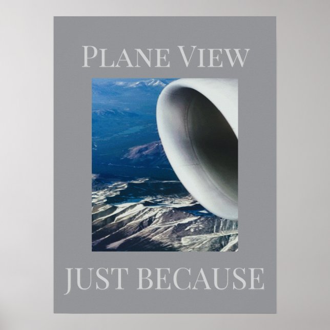 Póster de vista de avión (Frente)