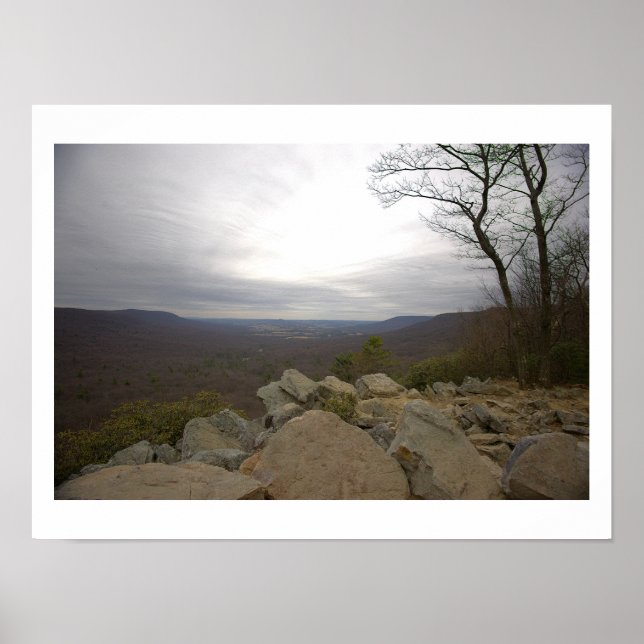 Póster de vista desde Hawk Mountain (Frente)