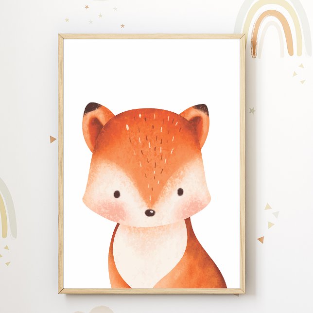 Póster de vivero de animales del bosque de zorros  (Subido por el creador)
