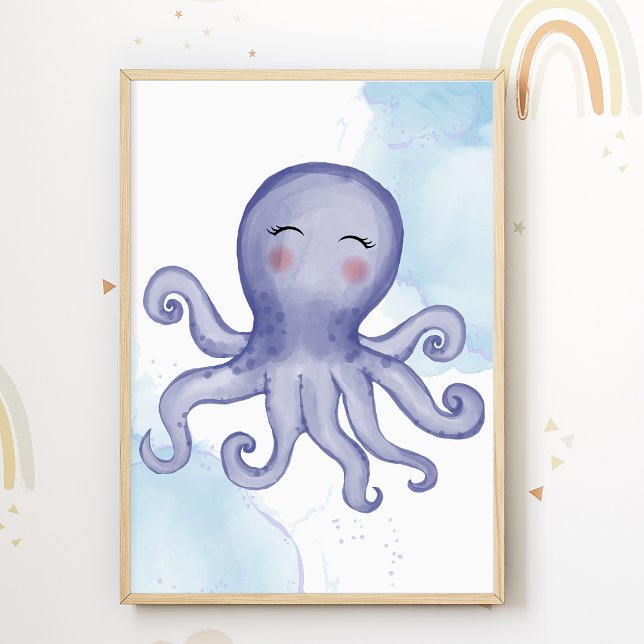 Póster de vivero de pulpo Animal marino Niños (Subido por el creador)