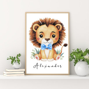 Póster de vivero de safari de leones - Decoración 