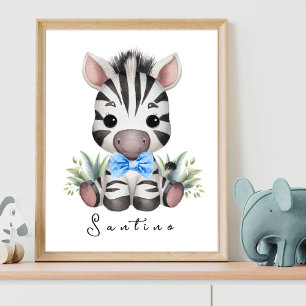 Póster de vivero Safari de cebra – Arte de pared d