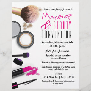 Póster de Volante de Evento de Maquillaje y Bellez