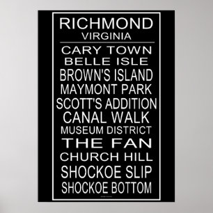 Póster de vuelco de autobús de Richmond Virginia