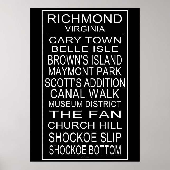 Póster de vuelco de autobús de Richmond Virginia (Frente)