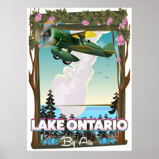 Póster de vuelo norteamericano del lago Ontario