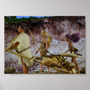 Póster De vuelta a casa después de la caza. poster