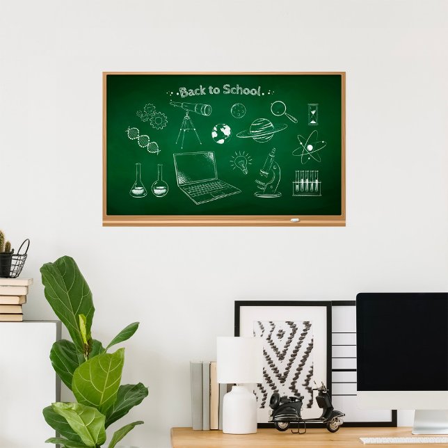 Póster De vuelta a la educación en el tablero de anuncios (Subido por el creador)