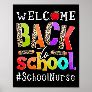 Póster De Vuelta A La Enfermería Escolar El Primer Día De