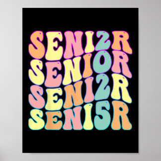 Póster De vuelta a la escuela 2025 Senior 2025 Cl de 2025