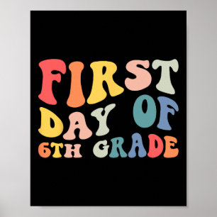 Póster De vuelta a la escuela 6to grado 6to grado profeso