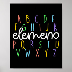 Póster De Vuelta A La Escuela Abc Elemeno Maestro De Kind