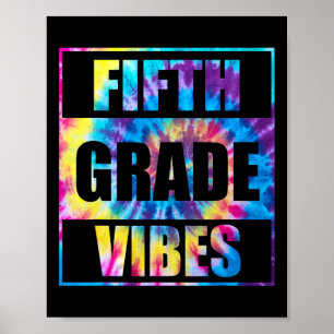 Póster De Vuelta A La Escuela De 5º Grado Vibes Primer Dí