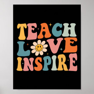 Póster De Vuelta A La Escuela El Amor Inspira A Los Maest