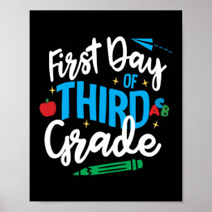 Póster De Vuelta A La Escuela El Primer Día Del Maestro D