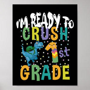 Póster De vuelta a la escuela Estoy listo para aplastar 1