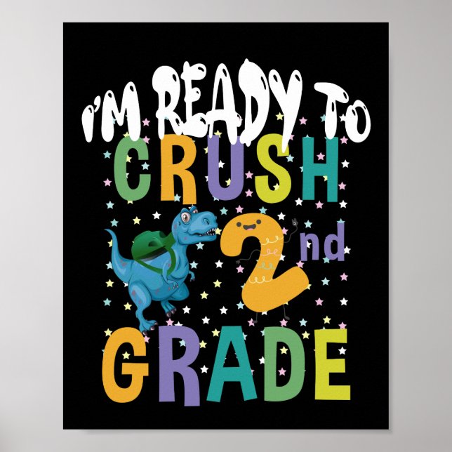 Póster De vuelta a la escuela Estoy listo para aplastar 2 (Frente)