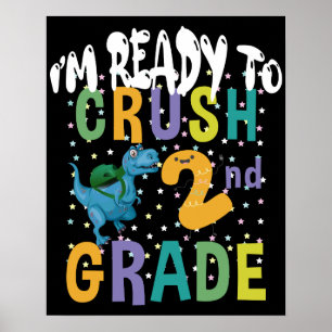 Póster De vuelta a la escuela Estoy listo para aplastar 2