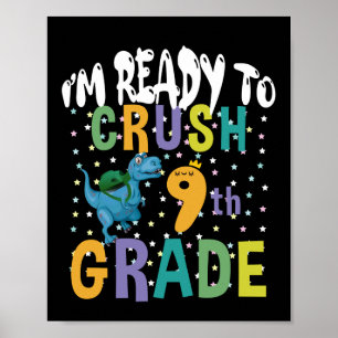 Póster De vuelta a la escuela Estoy listo para aplastar 9