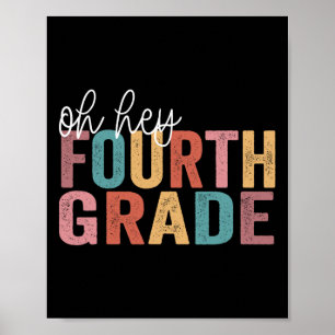 Póster De Vuelta A La Escuela Estudiantil Profesor Oh Hey