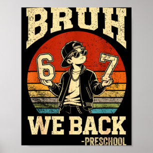 Póster De vuelta a la escuela hermano de vuelta al preesc