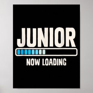 Póster De vuelta a la escuela Junior 11º Grado ahora carg