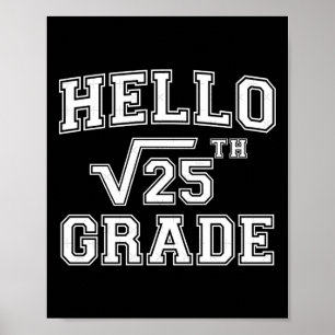 Póster De vuelta a la escuela Math Math Square Root (Raíz