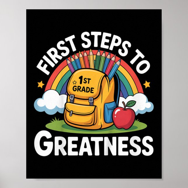 Póster De Vuelta A La Escuela Para Niños, Chicas, Estudia (Frente)