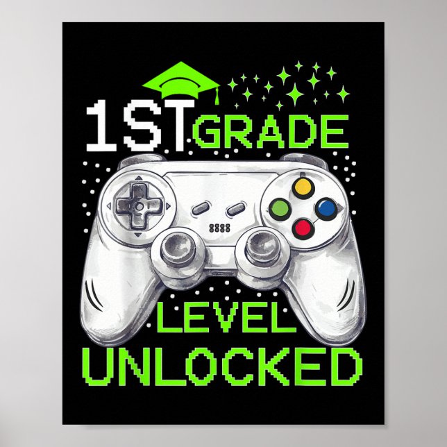 Póster De vuelta a la escuela Primer grado Jugadores desb (Frente)