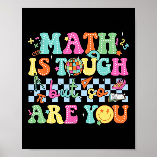 Póster De vuelta a la escuela Profesor de matemáticas Las (Frente)