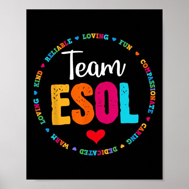 Póster De vuelta a la escuela profesores tripulantes estu (Frente)