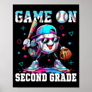 Póster De vuelta a la escuela vamos a jugar 2do segundo g