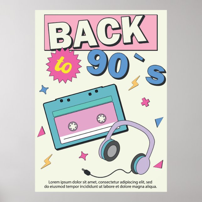 Póster De vuelta a los 90 (Frente)
