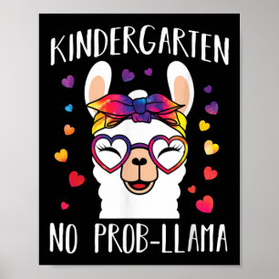Póster De vuelta al cole kindergarten sin problema llama